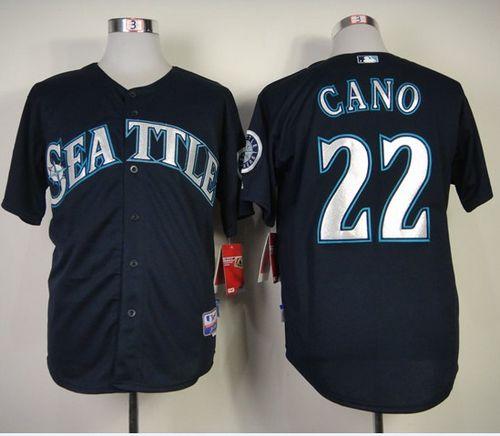 Custom Fan-Made Robinson Cano Seattle Mariners #22 Blue Baseball Jersey