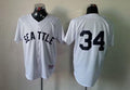 Custom Fan-Made Felix Hernandez Seattle Mariners #34 White 1909 Throwback Turn Back Clock Edition Baseball Jersey