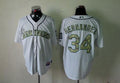 Custom Fan-Made Felix Hernandez Seattle Mariners #34 White USMC Baseball Jersey