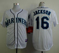 Custom Fan-Made Austin Jackson Seattle Mariners #16 White Baseball Jersey