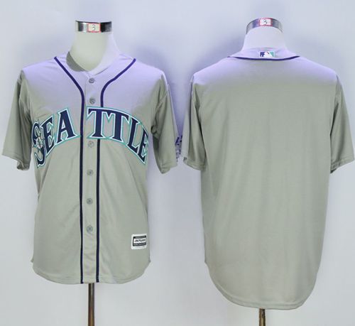 Custom Fan-Made Grey Seattle Mariners Baseball Jersey Seattle Mariners Grey Baseball Jersey