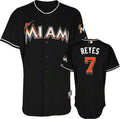 Custom Fan-Made Jose Reyes Miami Marlins #7 Black Baseball Jersey