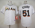 Custom Fan-Made Ichiro Suzuki Miami Marlins #51 White Baseball Jersey