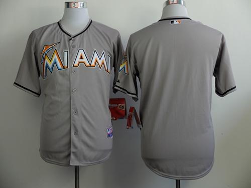 Custom Fan-Made Grey Miami Marlins Baseball Jersey Miami Marlins Grey Baseball Jersey