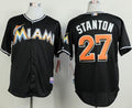 Custom Fan-Made Giancarlo Stanton Miami Marlins #27 Black 2012 Baseball Jersey