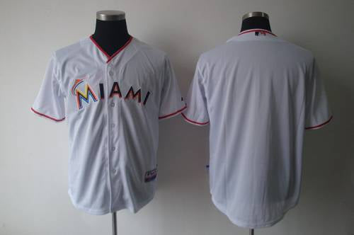 Custom Fan-Made None Miami Marlins #00 White 2012 Baseball Jersey
