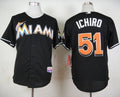 Custom Fan-Made Ichiro Suzuki Miami Marlins #51 Black Baseball Jersey
