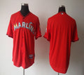 Custom Fan-Made Red 2012 Miami Marlins Baseball Jersey Miami Marlins Red 2012 Baseball Jersey
