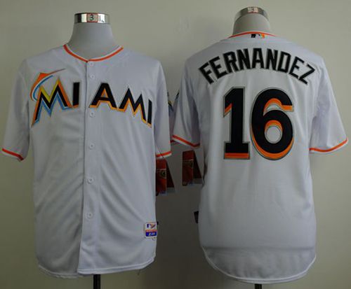 Custom Fan-Made Jose Fernandez Miami Marlins #16 White Baseball Jersey