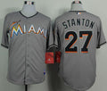 Custom Fan-Made Giancarlo Stanton Miami Marlins #27 Grey 2012 Baseball Jersey