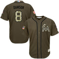Custom Fan-Made Andre Dawson Miami Marlins #8 Green Service Edition Baseball Jersey