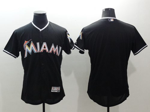 Custom Fan-Made Black Miami Marlins Baseball Jersey Miami Marlins Black Baseball Jersey