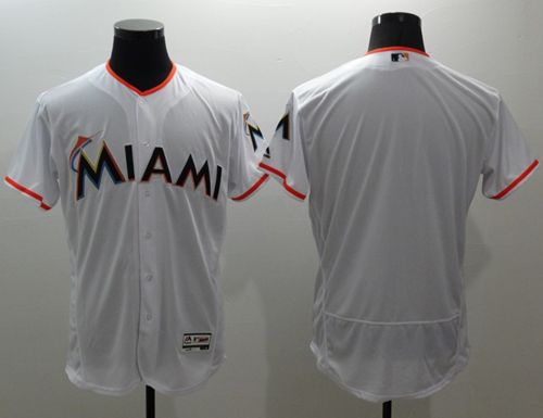 Custom Fan-Made White Miami Marlins Baseball Jersey Miami Marlins White Baseball Jersey