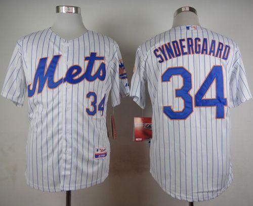 Custom Fan-Made Noah Syndergaard New York Mets #34 White Baseball Jersey