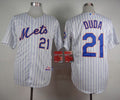 Custom Fan-Made Lucas Duda New York Mets #21 White Baseball Jersey