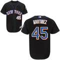 Custom Fan-Made Peddro Martinez New York Mets #45 Black Baseball Jersey