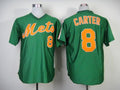 Custom Fan-Made Gary Carter New York Mets #8 Green 1985 Throwback Baseball Jersey