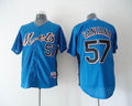 Custom Fan-Made Johan Santana BP New York Mets #57 Blue 2011 Baseball Jersey