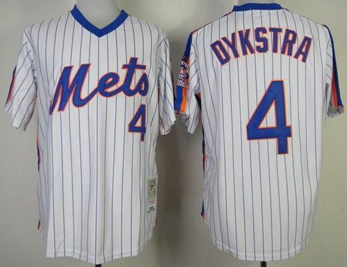 Custom Fan-Made Len Dykstra Blue New York Mets #4 Blue Baseball Jersey