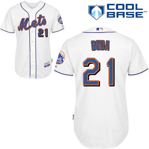 Custom Fan-Made Lucas Duda New York Mets #21 White Baseball Jersey