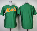 Custom Fan-Made Green Throwback New York Mets Baseball Jersey New York Mets Green Throwback Baseball Jersey