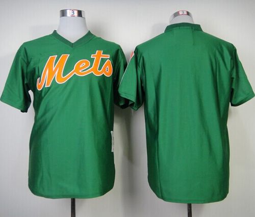 Custom Fan-Made Green Throwback New York Mets Baseball Jersey New York Mets Green Throwback Baseball Jersey