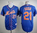 Custom Fan-Made Lucas Duda New York Mets #21 Blue Baseball Jersey