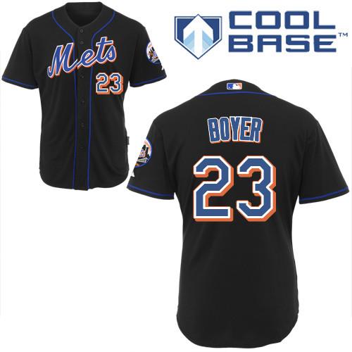 Custom Fan-Made Blaine Boyer New York Mets #23 Black Baseball Jersey