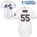 Custom Fan-Made Chris Young New York Mets #55 White Baseball Jersey