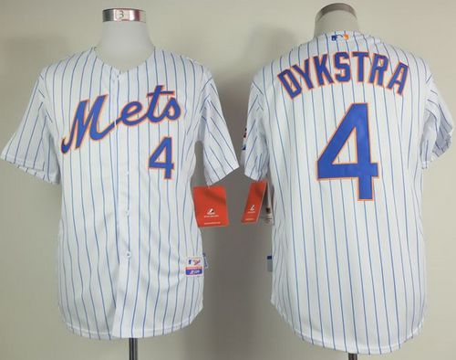 Custom Fan-Made Lenny Dykstra New York Mets #4 White Baseball Jersey