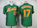 Custom Fan-Made Keith Hernandez New York Mets #17 Green 1985 Throwback Baseball Jersey