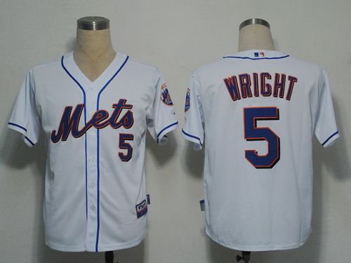 Custom Fan-Made David Wright New York Mets #5 White Baseball Jersey