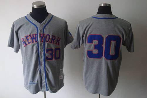 Custom Fan-Made Nolan Ryan New York Mets #30 Grey 1969 Baseball Jersey