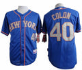Custom Fan-Made Bartolo Colon New York Mets #40 Blue Baseball Jersey