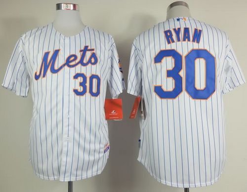 Custom Fan-Made Nolan Ryan New York Mets #30 White Baseball Jersey
