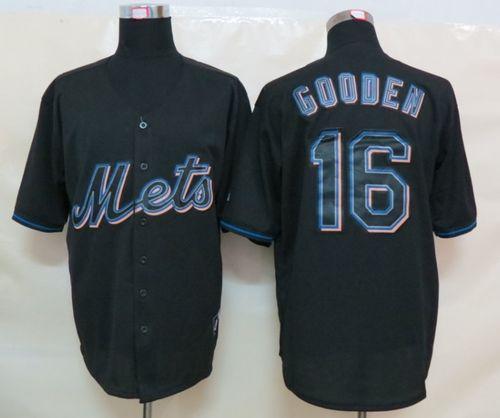 Custom Fan-Made Dwight Gooden New York Mets #16 Black Baseball Jersey