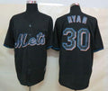 Custom Fan-Made Nolan Ryan New York Mets #30 Black Baseball Jersey