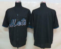 Custom Fan-Made Black New York Mets Baseball Jersey New York Mets Black Baseball Jersey