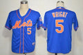 Custom Fan-Made David Wright New York Mets #5 Blue Baseball Jersey