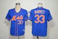 Custom Fan-Made Matt Harvey New York Mets #33 Blue Baseball Jersey
