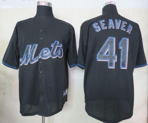 Custom Fan-Made Tom Seaver New York Mets #41 Black Baseball Jersey