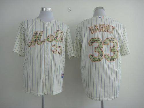 Custom Fan-Made Matt Harvey New York Mets #33 USMC Baseball Jersey