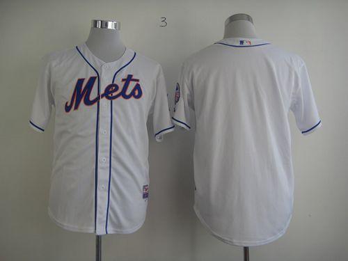 Custom Fan-Made White New York Mets Baseball Jersey New York Mets White Baseball Jersey
