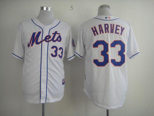 Custom Fan-Made Matt Harvey New York Mets #33 White Baseball Jersey