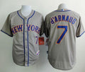 Custom Fan-Made Travis D'Arnaud New York Mets #7 Grey Baseball Jersey