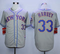 Custom Fan-Made Matt Harvey New York Mets #33 Grey Baseball Jersey
