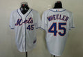 Custom Fan-Made Zack Wheeler New York Mets #45 White Baseball Jersey