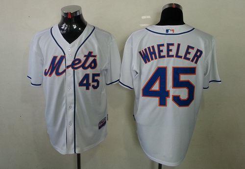 Custom Fan-Made Zack Wheeler New York Mets #45 White Baseball Jersey