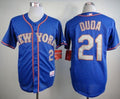 Custom Fan-Made Lucas Duda New York Mets #21 Blue Baseball Jersey