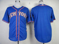 Custom Fan-Made Blue New York Mets Baseball Jersey New York Mets Blue Baseball Jersey